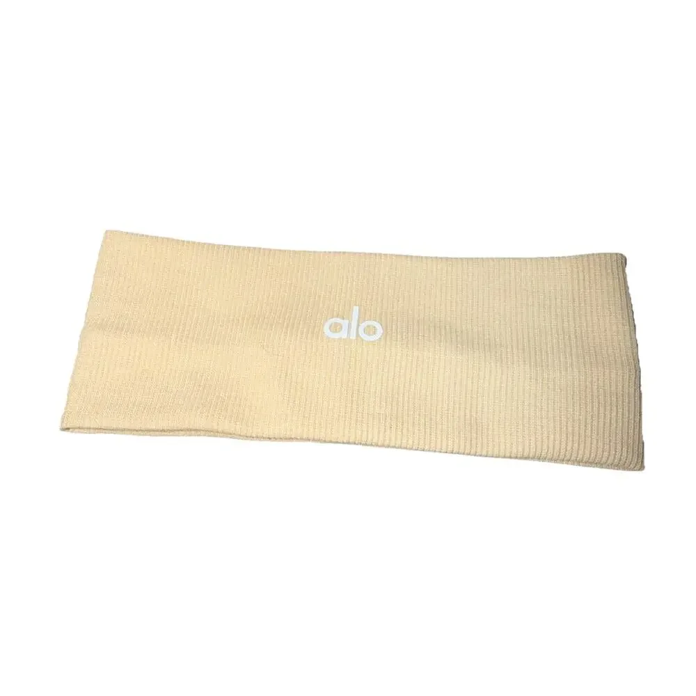 Alo Nude Ribbed Headband Unisex Adults One Size Athletic Fitness Yoga Solid I